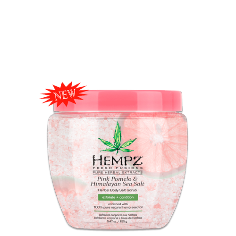 Скраб для тела Помело и Гималайская соль Pink Pomelo & Himalayan Sea Salt Herbal Body Salt Scrub HEMPZ