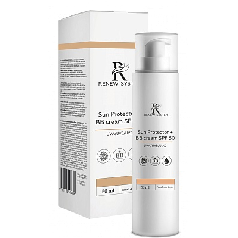 Sun Protector + ВВ SPF 50 ВВ-крем солнцезащитный RENEW SYSTEM