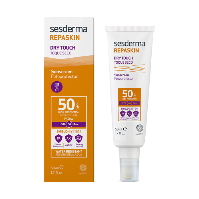 REPASKIN DRY TOUCH Facial sunscreen SPF 50 Средство солнцезащитное с матовым эффектом для лица СЗФ 50 SESDERMA