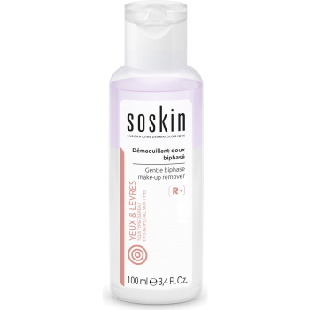 Двухфазное средство для снятия макияжа с глаз Gentle Make-Up Remover eye & lip SOSKIN
