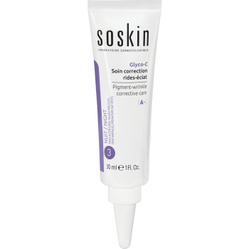 Ночной крем против морщин и пигментации Pigment-wrinkle corrective care "Glico-C" SOSKIN
