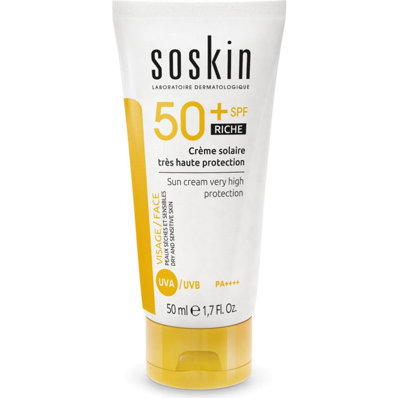 Солнцезащитный питательный крем SPF 50 SPF50+ Sun Cream Very high Protection SOSKIN Солнцезащитный питательный крем SPF 50 SPF50+ Sun Cream Very high Protection SOSKIN