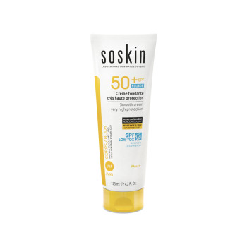Тающий солнцезащитный крем SPF50+ с очень высокой степенью защиты SPF50+ smooth cream very high protection SOSKIN